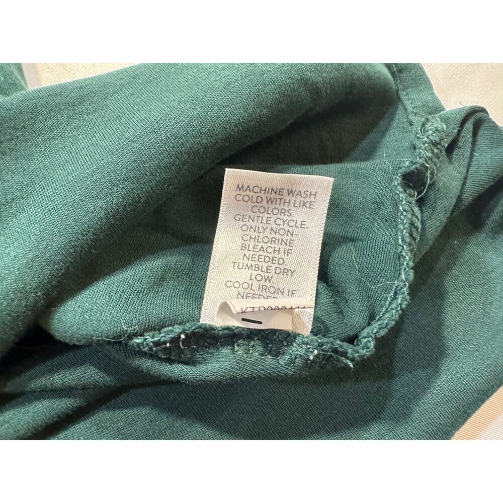 J Jill Simply Supima Crew Neck Tunic 100% Cotton Women’s Large Hunter Green Top - Picture 4 of 7